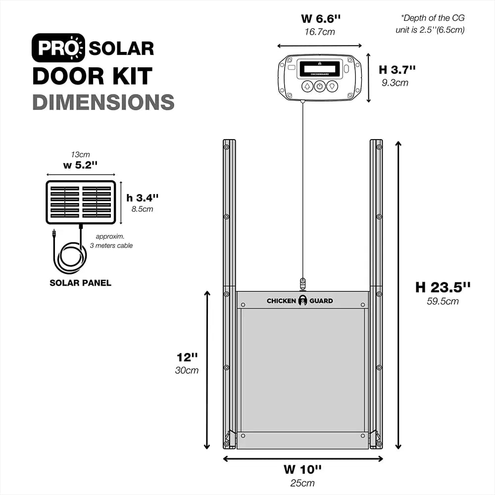 CoopGuard Pro Kit dimensions diagram
